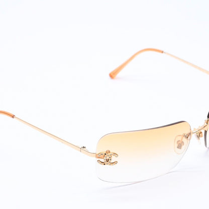 Chanel Rimless Sunglasses Eyewear CC Logo Rhinestone — view 4