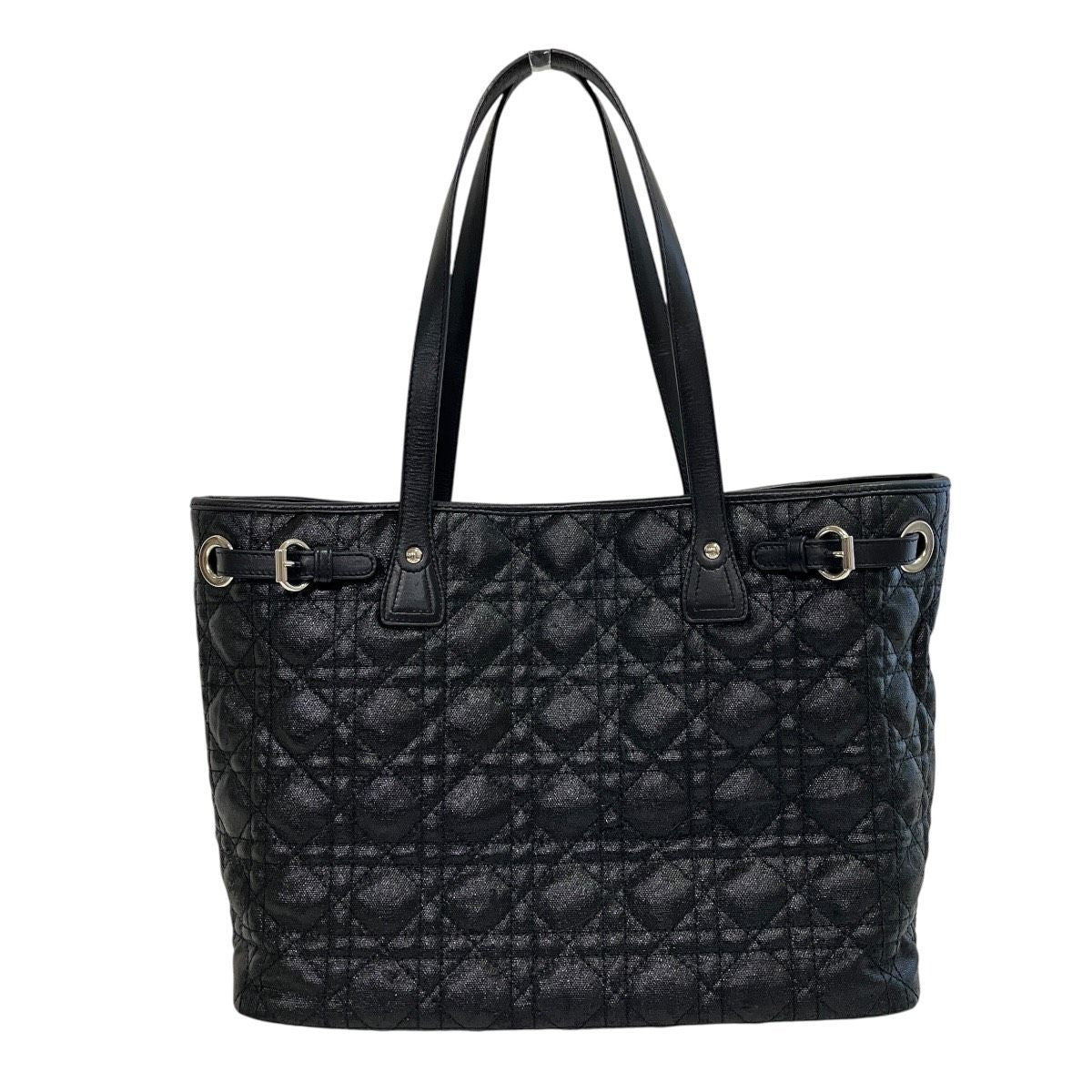 Dior Cannage Small Tote Bag Panarea Canvas Leather — view 2