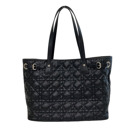 Dior Cannage Small Tote Bag Panarea Canvas Leather — view 2