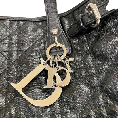 Dior Cannage Small Tote Bag Panarea Canvas Leather — view 5
