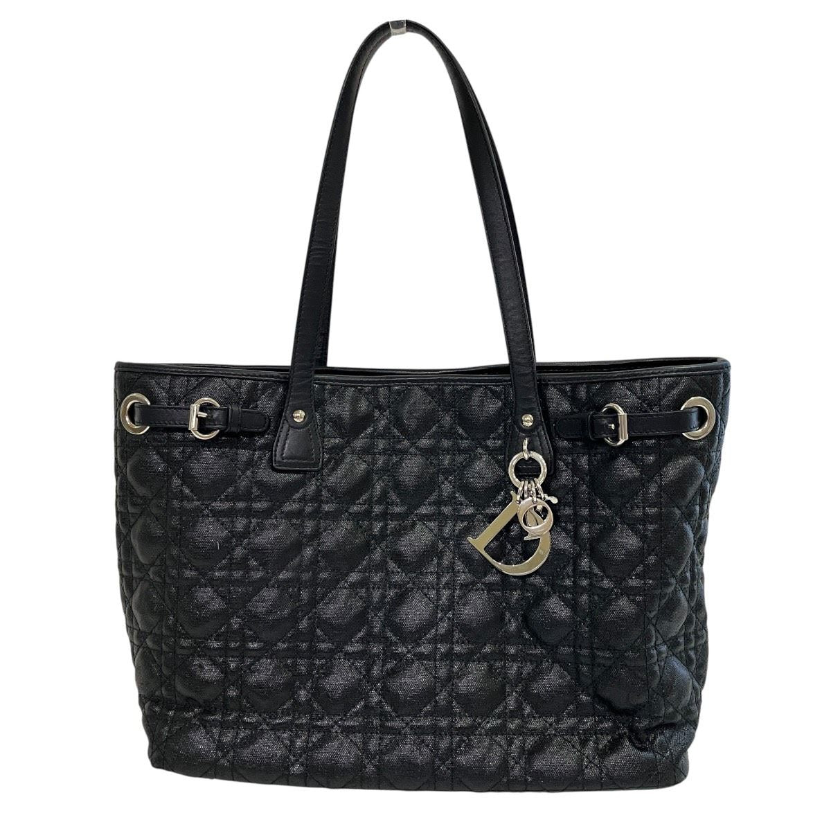 Dior Cannage Small Tote Bag Panarea Canvas Leather