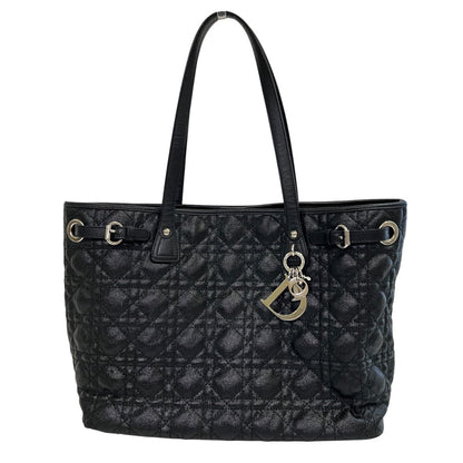 Dior Cannage Small Tote Bag Panarea Canvas Leather