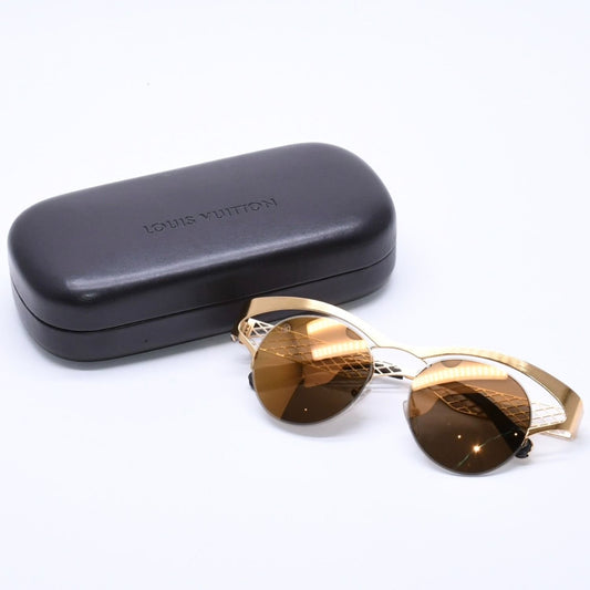 Louis Vuitton Sunglasses Leather Gold Eyewear
