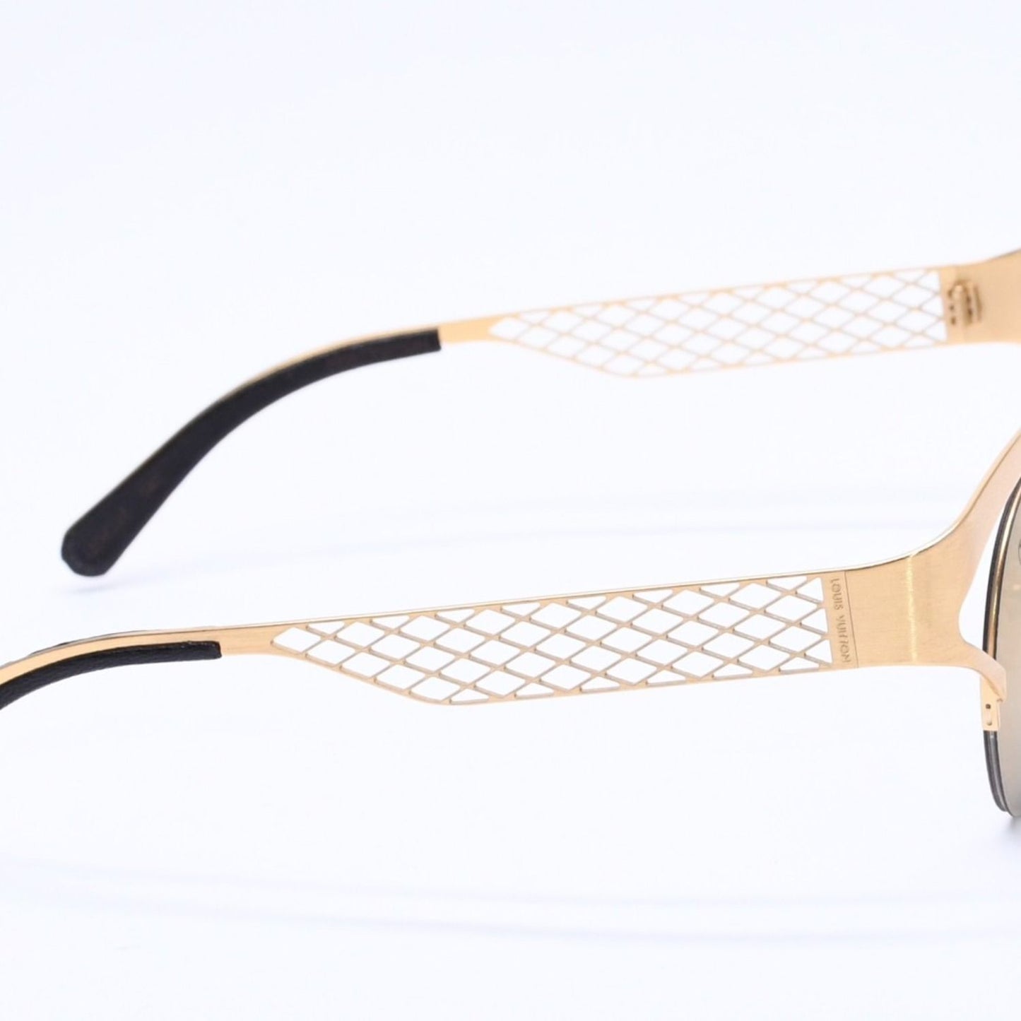 Louis Vuitton Sunglasses Leather Gold Eyewear — view 5