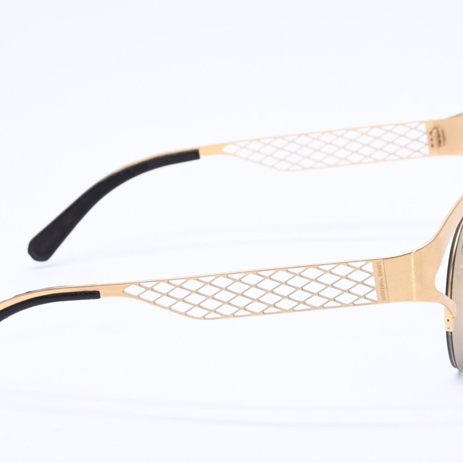 Louis Vuitton Sunglasses Leather Gold Eyewear — view 5