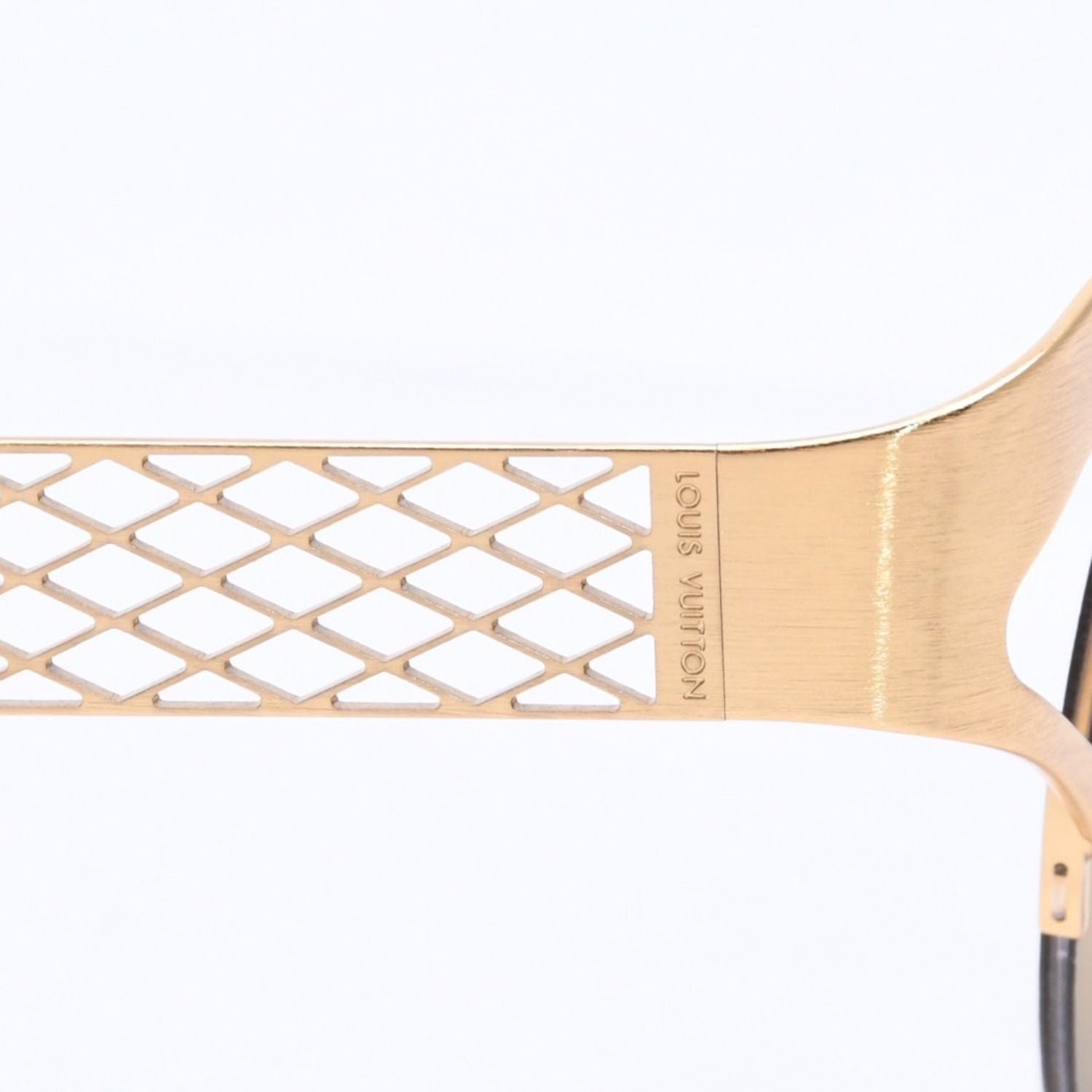 Louis Vuitton Sunglasses Leather Gold Eyewear — view 8