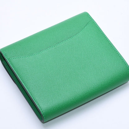 Hermes Bifold Wallet Silver Veau Epsom Green — view 4