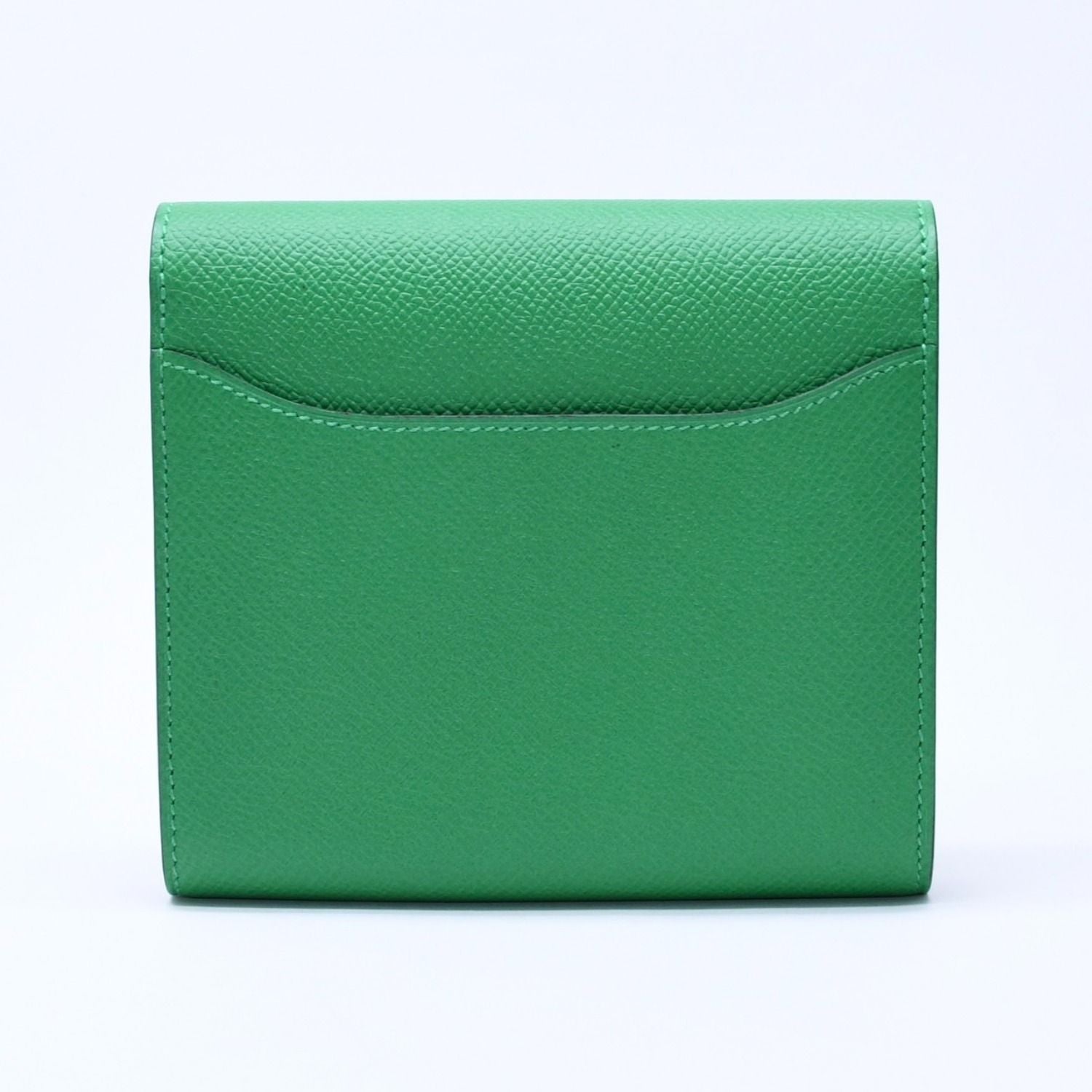 Hermes Bifold Wallet Silver Veau Epsom Green — view 2