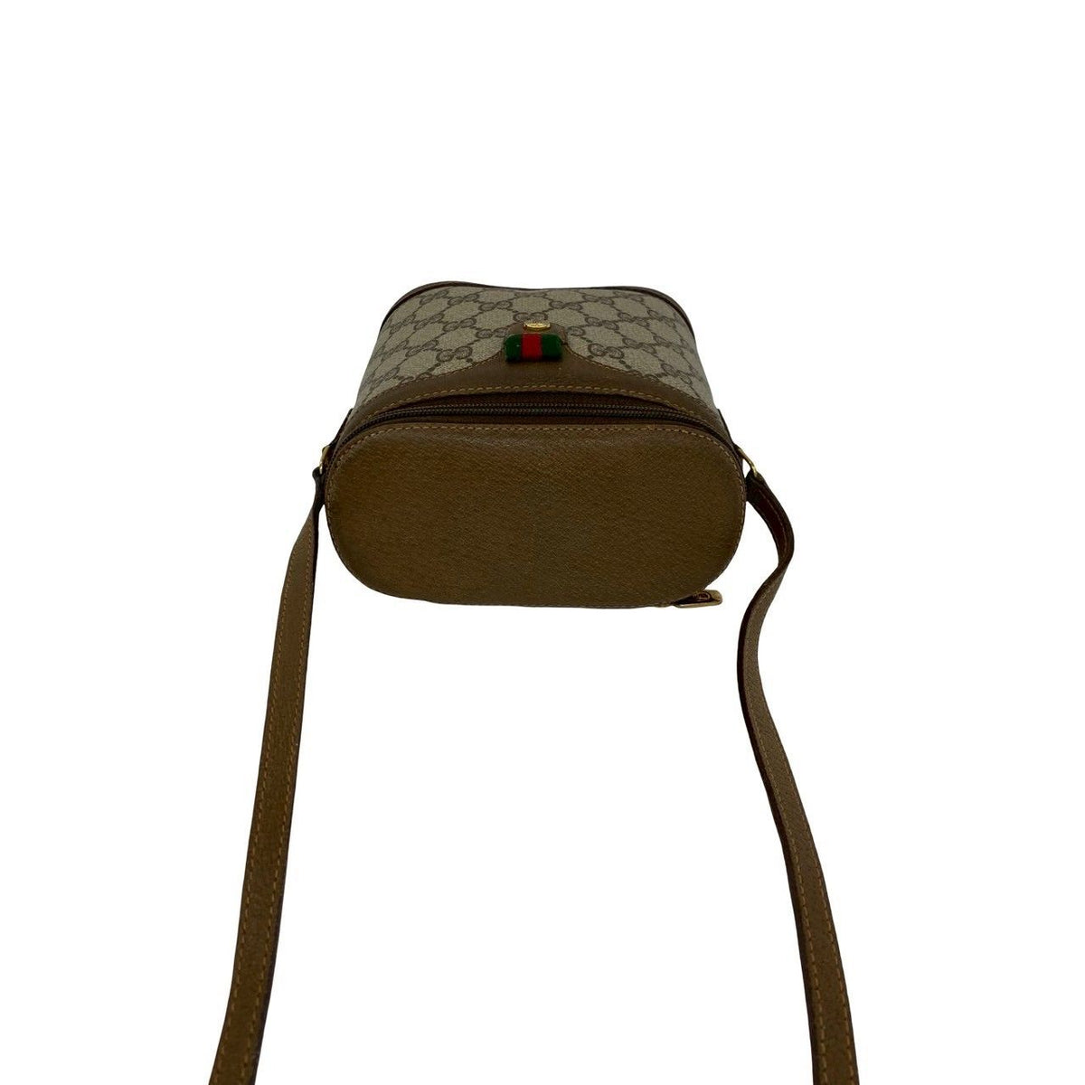 Gucci Vintage Sherry Line GG Logo Leather Mini Shoulder Bag Pochette Brown — view 4