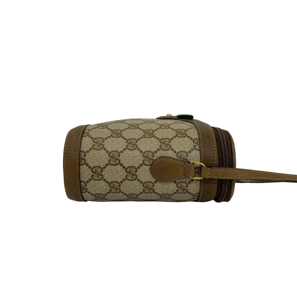 Gucci Vintage Sherry Line GG Logo Leather Mini Shoulder Bag Pochette Brown — view 6