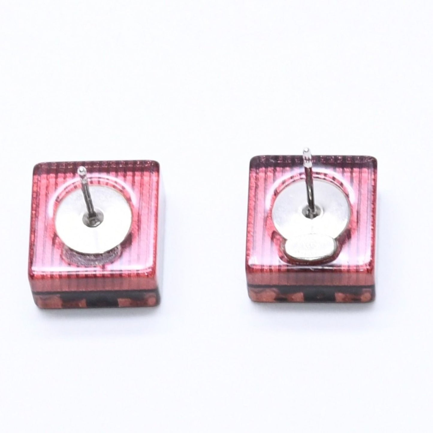 Chanel CC Logo Square Earrings 15 Resin Metal Clear — view 6