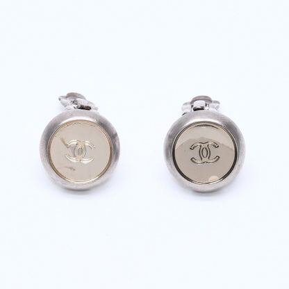 Chanel Vintage CC Logo Earrings 99 Metal Silver Gold
