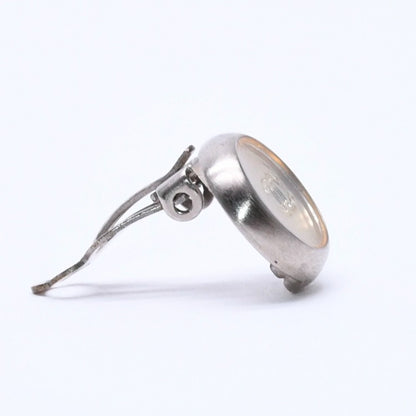 Chanel Vintage CC Logo Earrings 99 Metal Silver Gold — view 4