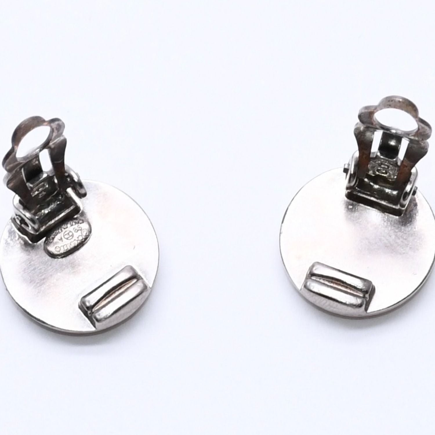 Chanel Vintage CC Logo Earrings 99 Metal Silver Gold — view 6