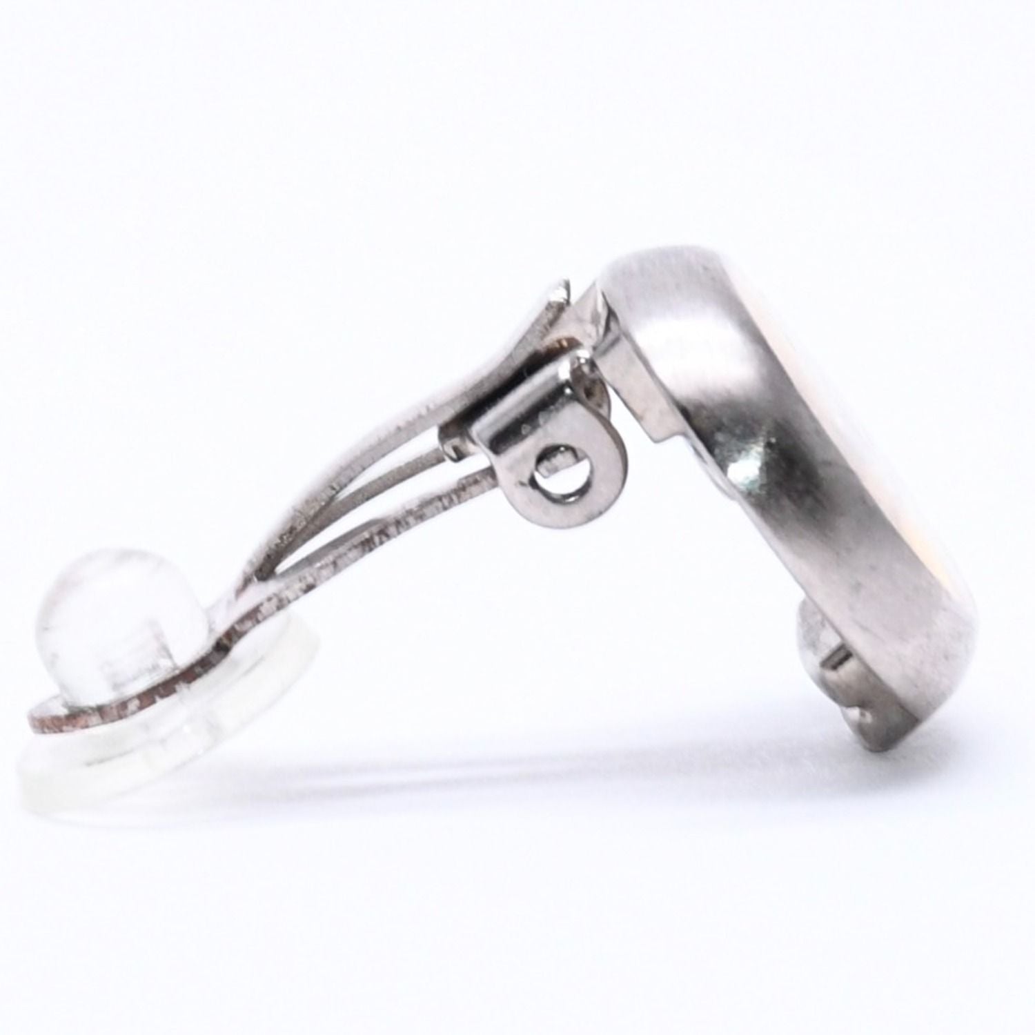 Chanel Vintage CC Logo Earrings 99 Metal Silver Gold — view 4