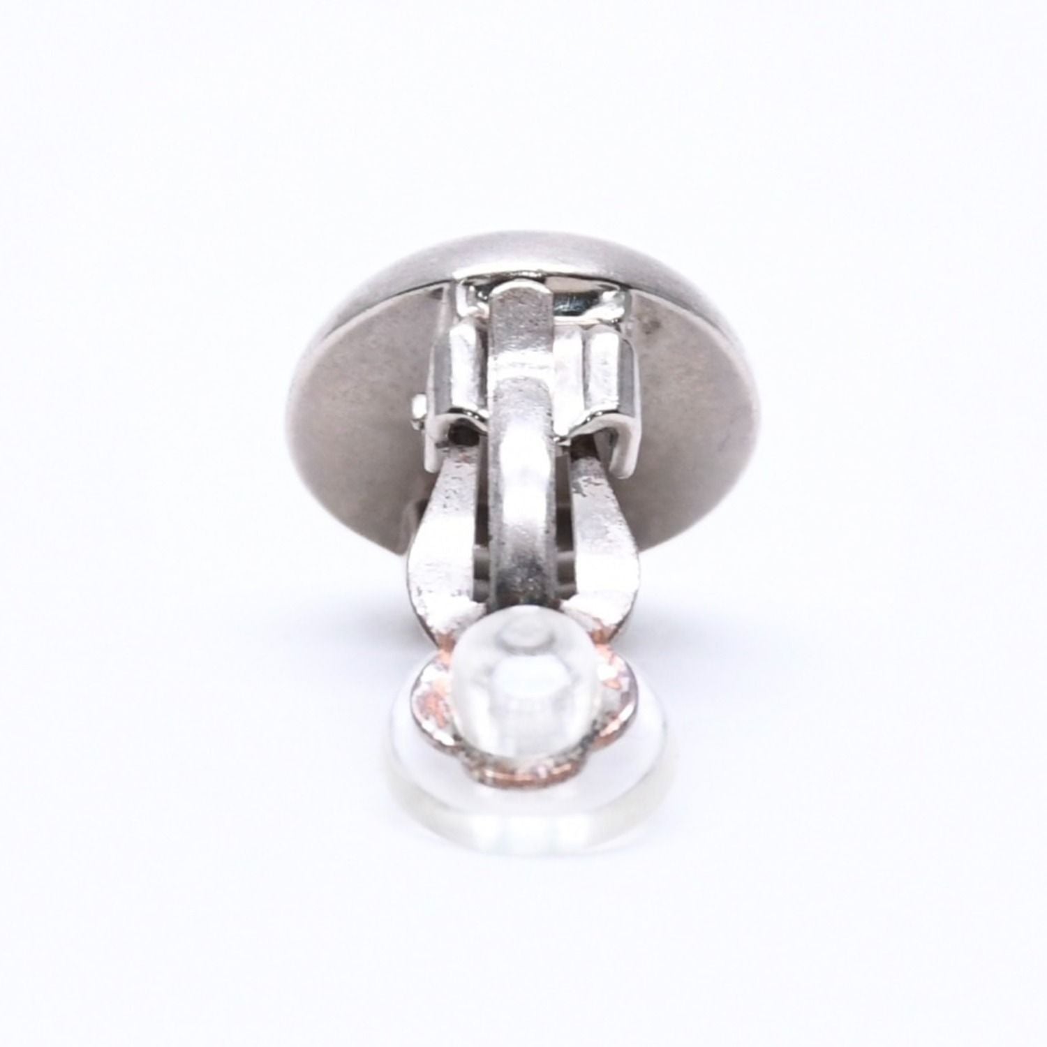 Chanel Vintage CC Logo Earrings 99 Metal Silver Gold — view 5