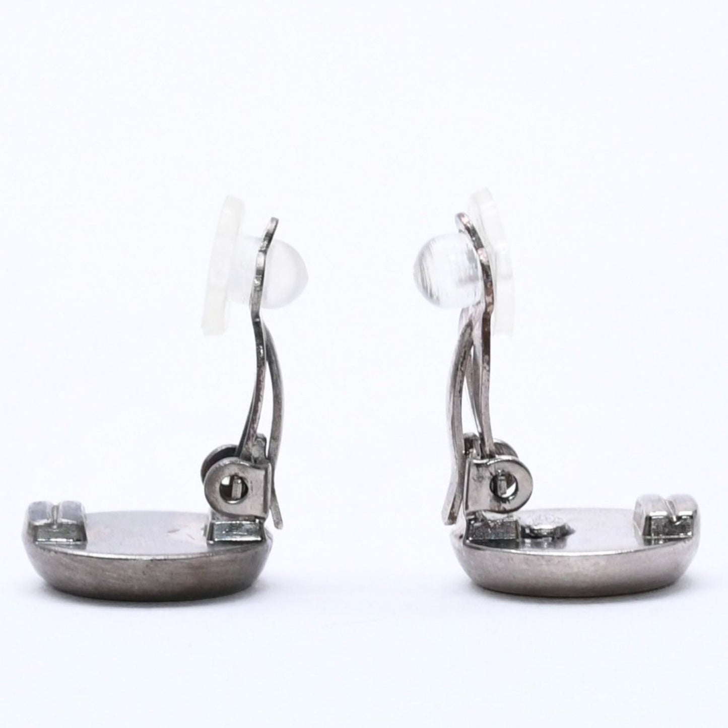 Chanel Vintage CC Logo Earrings 99 Metal Silver Gold — view 7