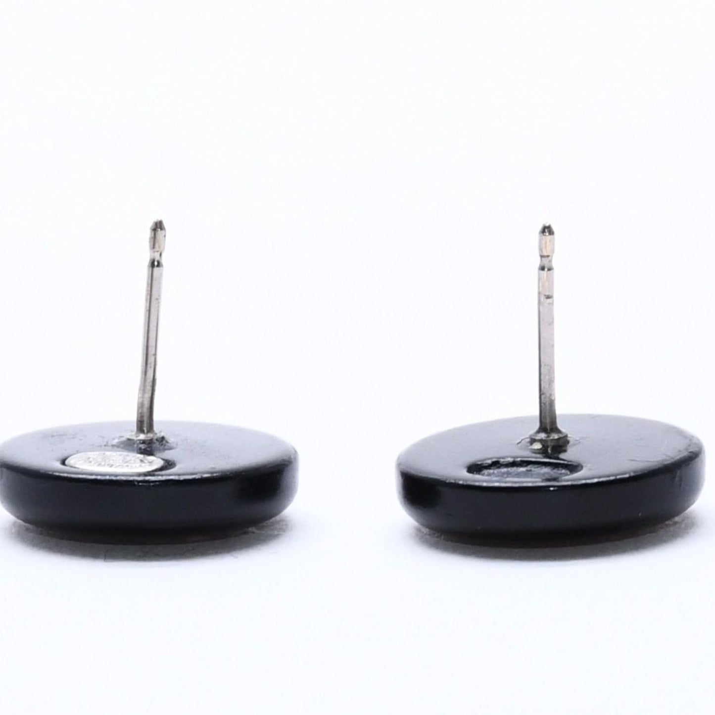 Chanel CC Logo Earrings 00 Resin Rhinestone Black — view 7