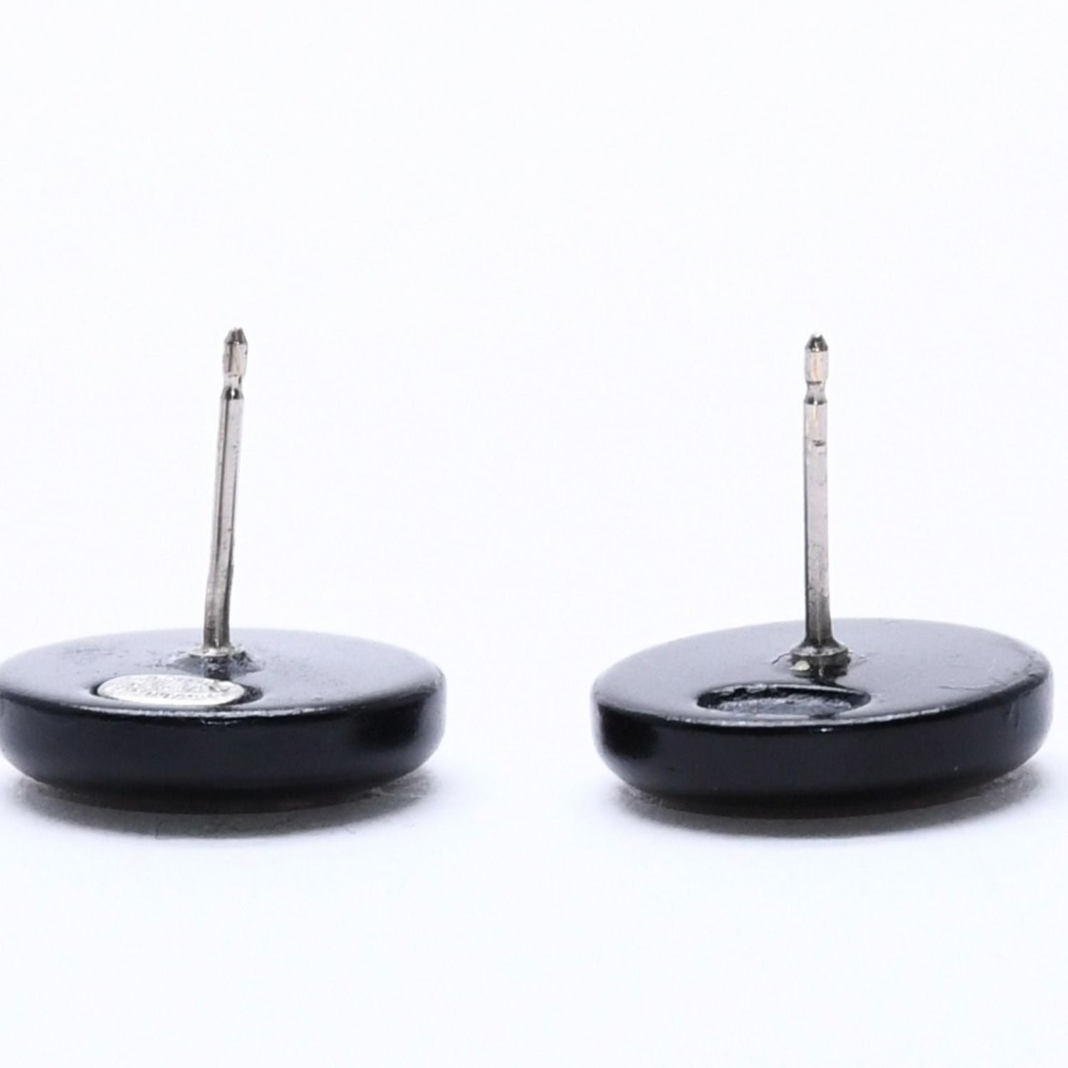 Chanel CC Logo Earrings 00 Resin Rhinestone Black — view 7