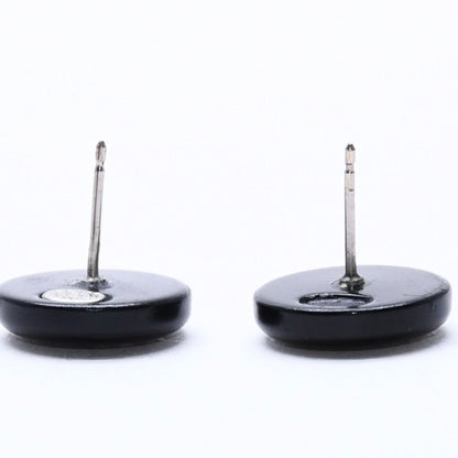 Chanel CC Logo Earrings 00 Resin Rhinestone Black — view 7