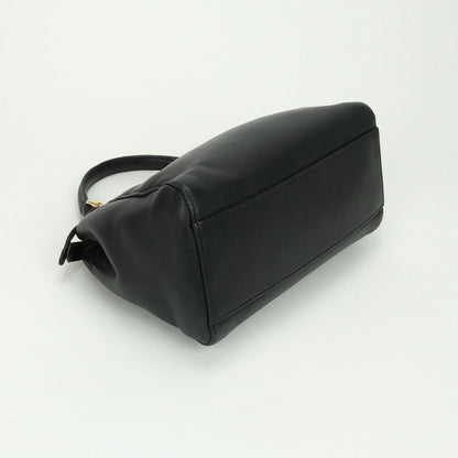 Fendi Peekaboo Small Mini Bag Tote Leather Black Gold 2-Way — view 5