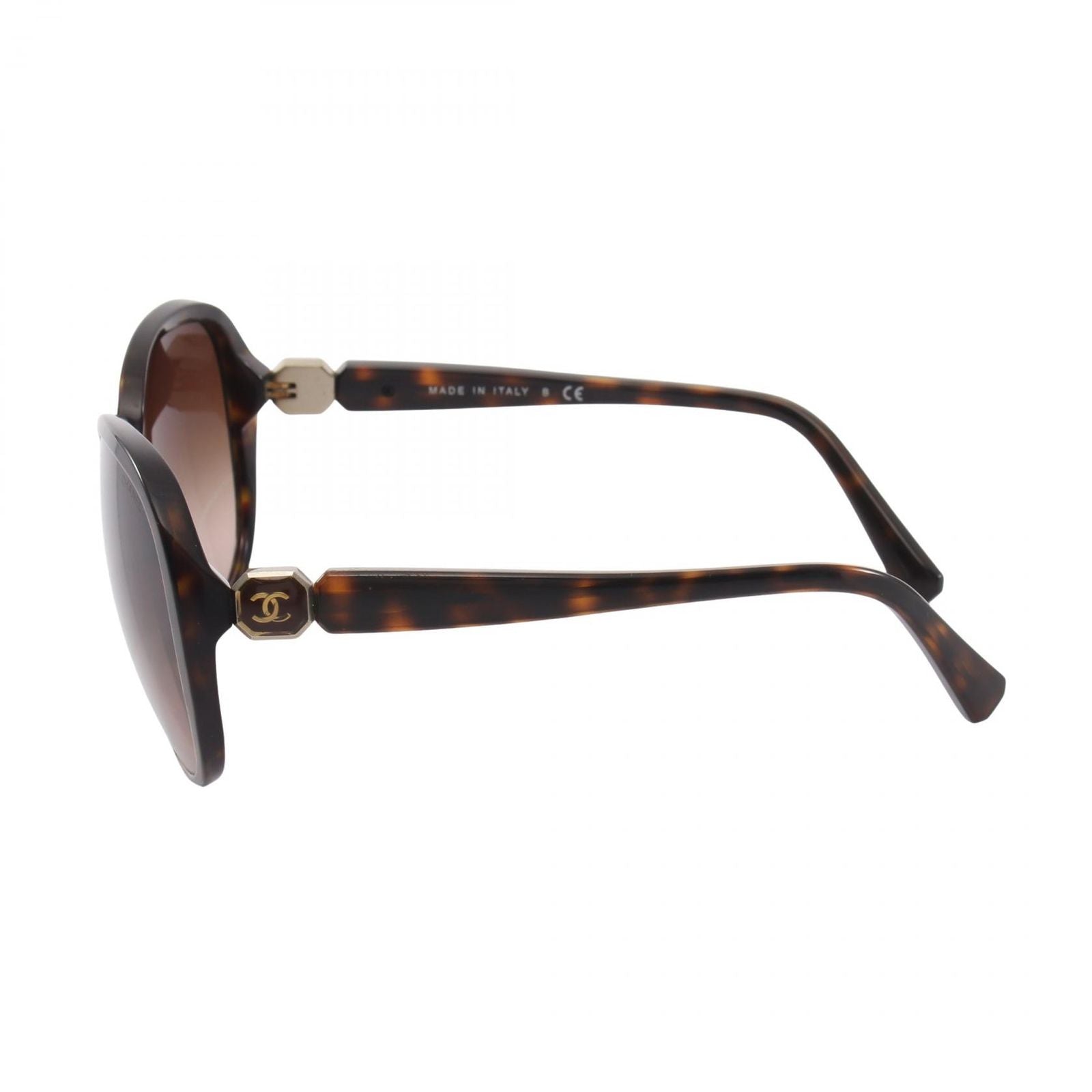 Chanel Sunglasses CC Logo Gradient Black Acetate Eyewear — view 3