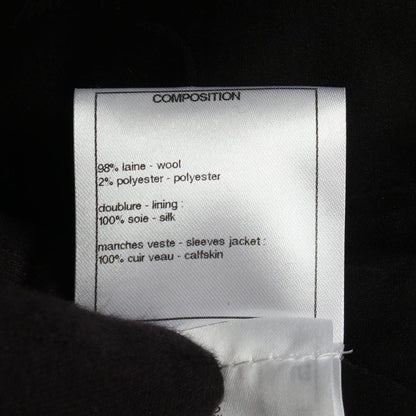 Chanel CC Logo Button Tweed Switch Black Wool Jacket — view 5