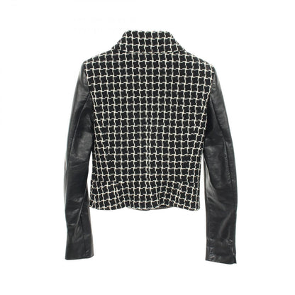 Chanel CC Logo Button Tweed Switch Black Wool Jacket — view 2