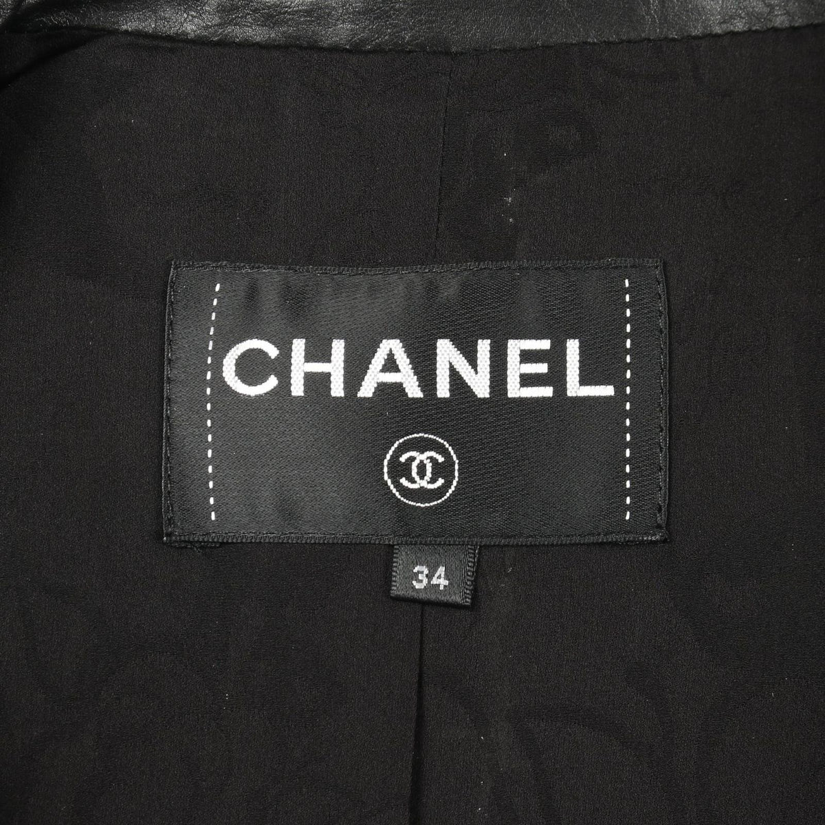 Chanel CC Logo Button Tweed Switch Black Wool Jacket — view 3