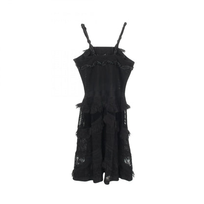 Chanel Dress CC Logo Button Le-s Black le — view 2