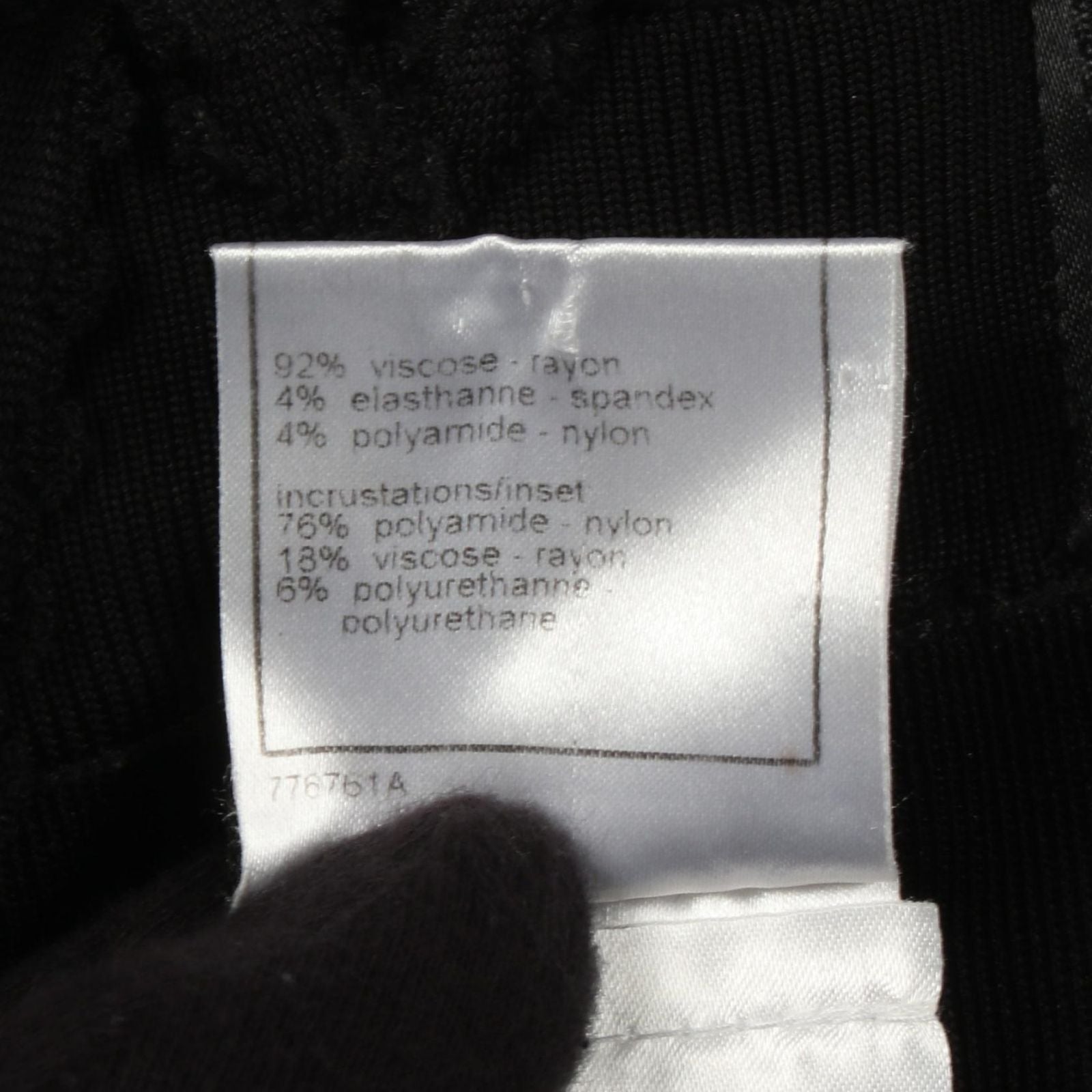 Chanel Dress CC Logo Button Le-s Black le — view 4
