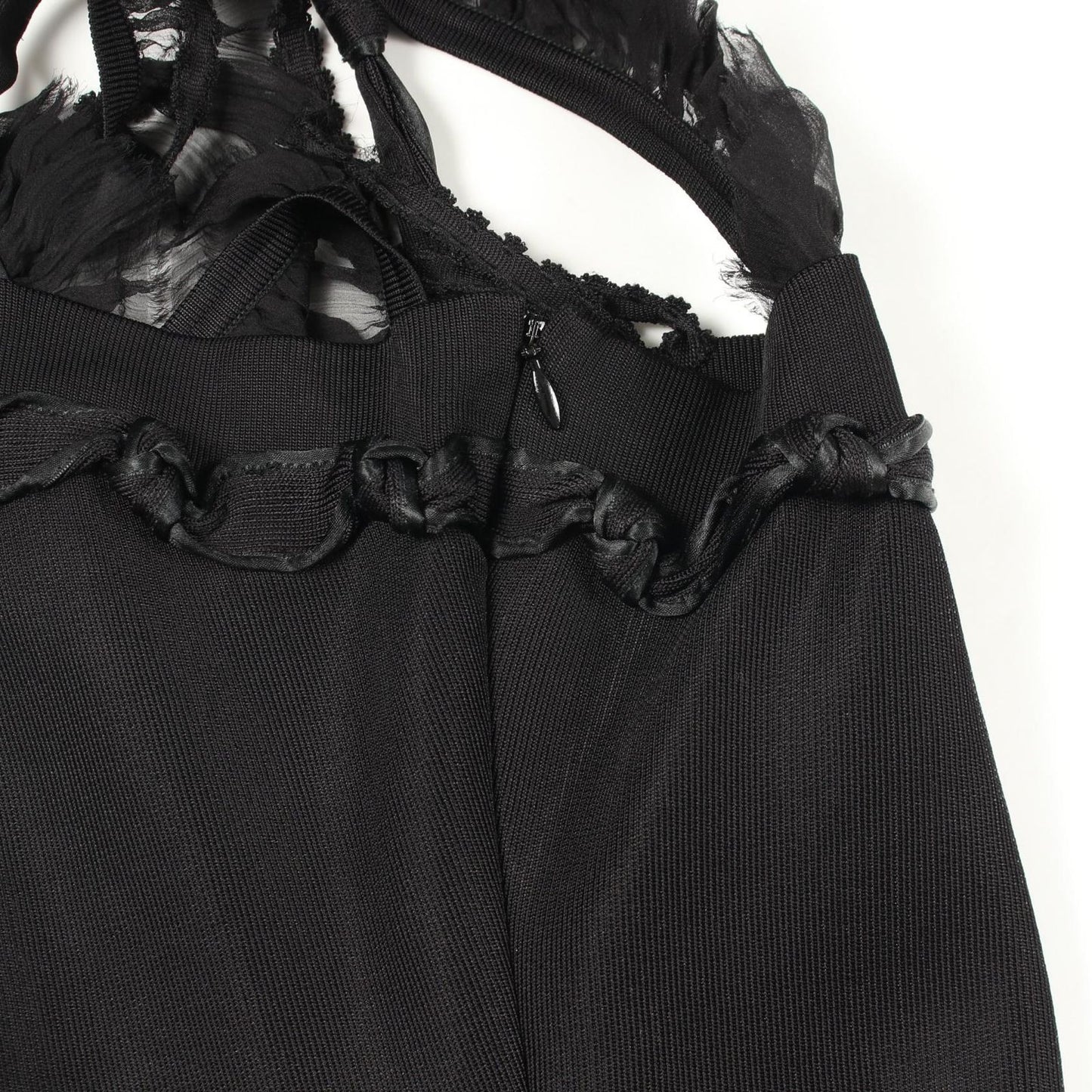 Chanel Dress CC Logo Button Le-s Black le — view 6