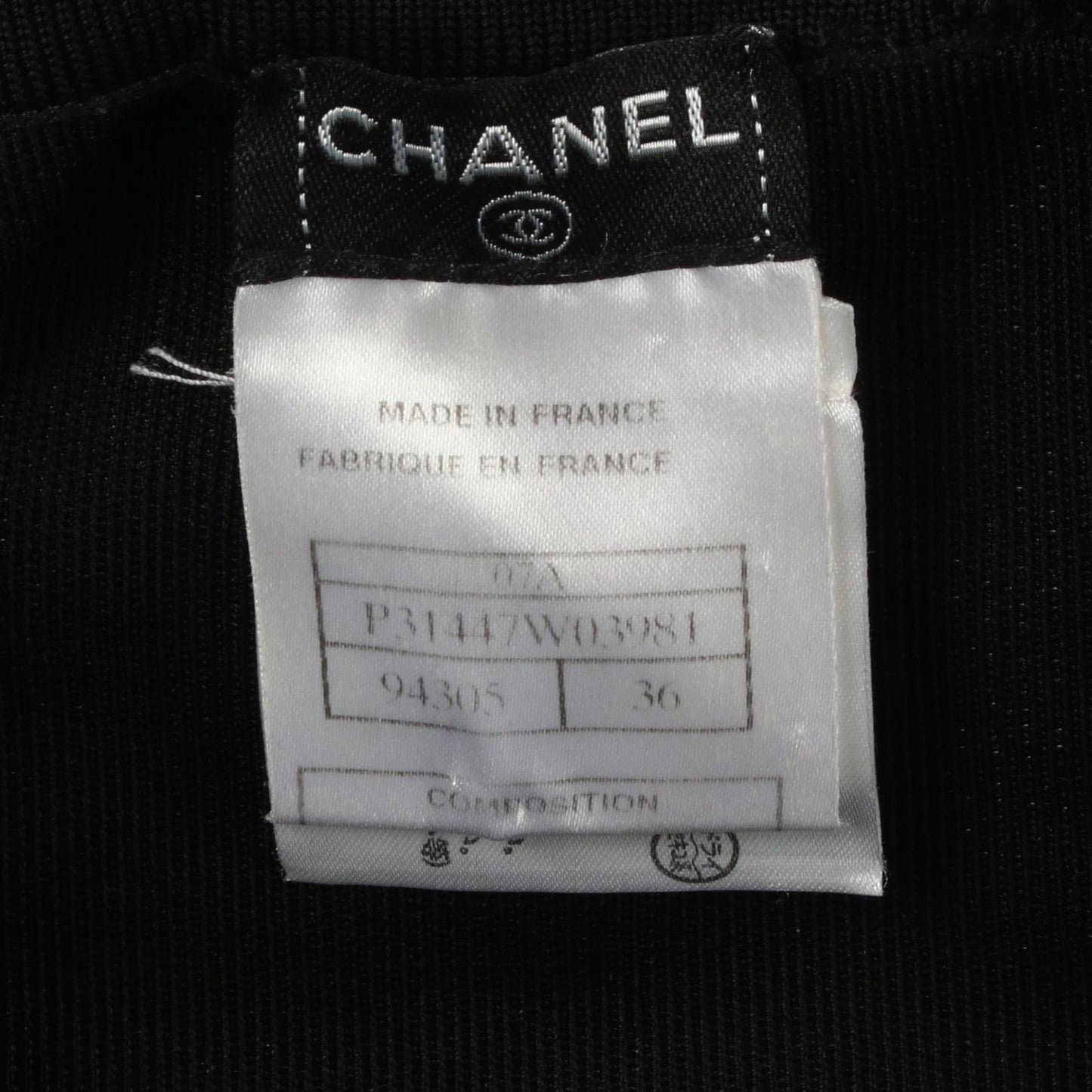 Chanel Dress CC Logo Button Le-s Black le — view 5