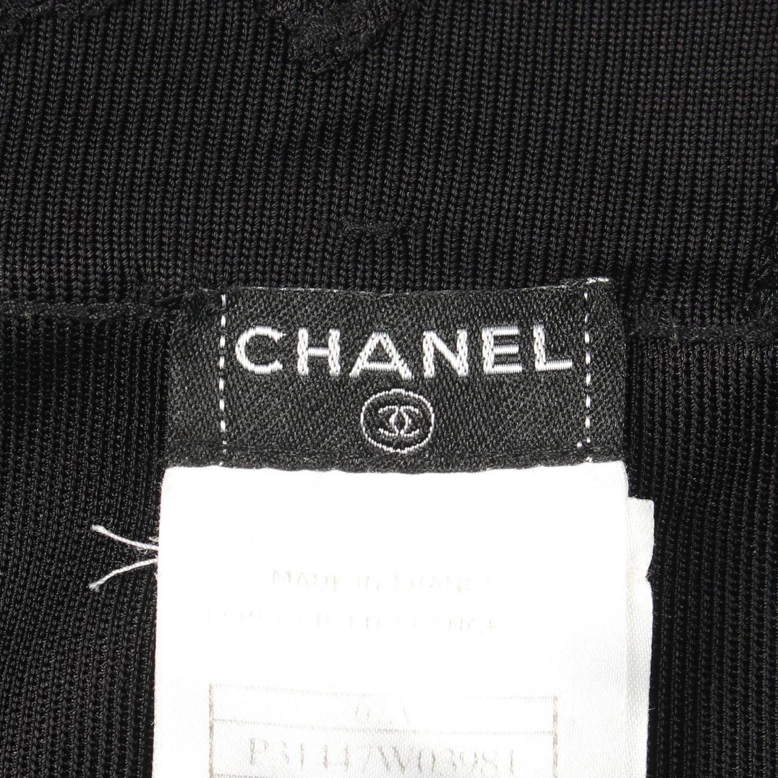 Chanel Dress CC Logo Button Le-s Black le — view 3