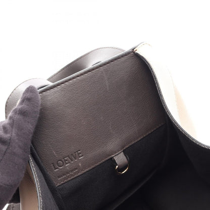 Loewe Handbag Hammock Medium 2-Way Mocha Brown Gray Beige Leather — view 6