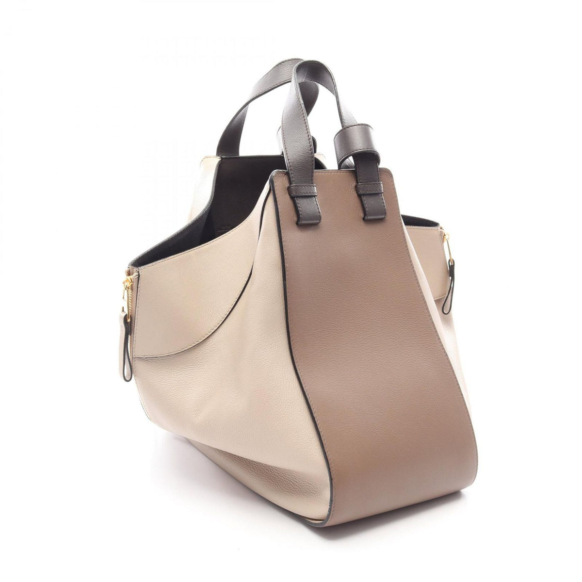 Loewe Handbag Hammock Medium 2-Way Mocha Brown Gray Beige Leather — view 2
