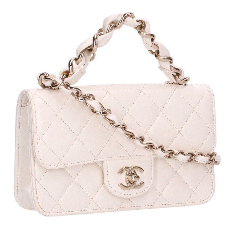 Chanel Quilted Lambskin Chain Shoulder Bag Mini