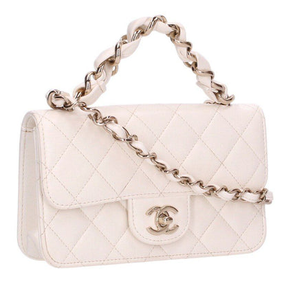 Chanel Quilted Lambskin Chain Shoulder Bag Mini