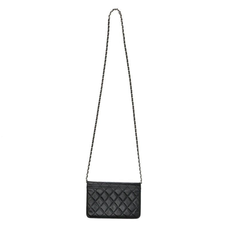 Chanel Cambon Line CC Logo Chain Leather Wallet Shoulder Bag — view 2