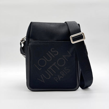 Louis Vuitton Large Shoulder Bag Damier Geant Citadin Black