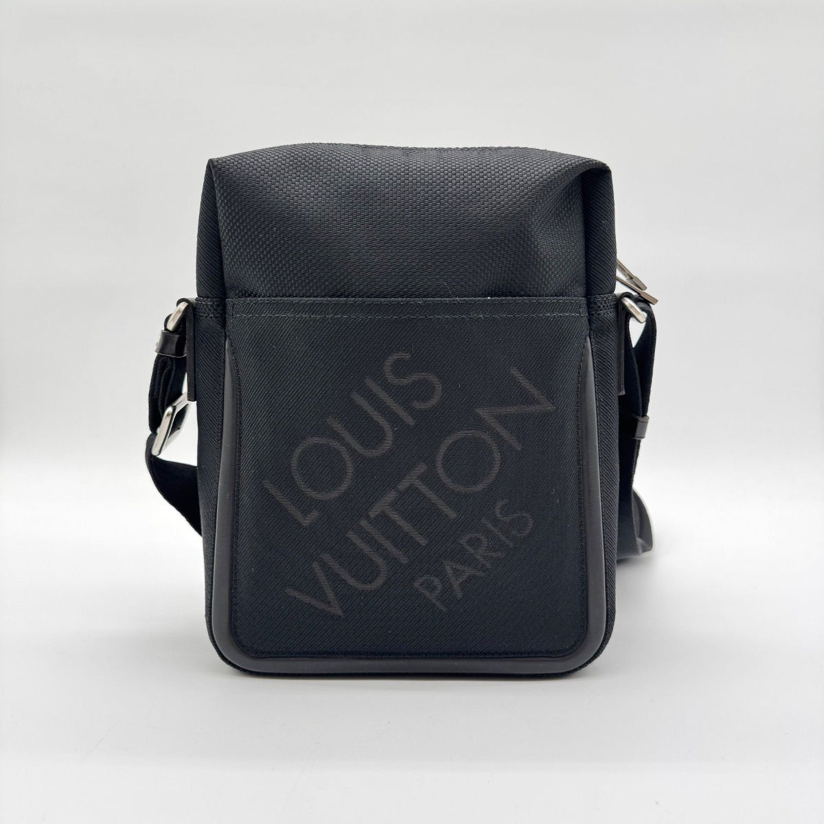 Louis Vuitton Large Shoulder Bag Damier Geant Citadin Black — view 2