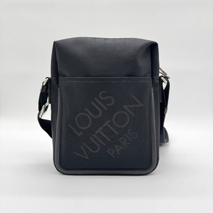 Louis Vuitton Large Shoulder Bag Damier Geant Citadin Black — view 2