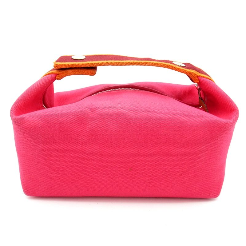 Hermes Bride-A-Brac PM Cotton Canvas Bag Hibiscus — view 4