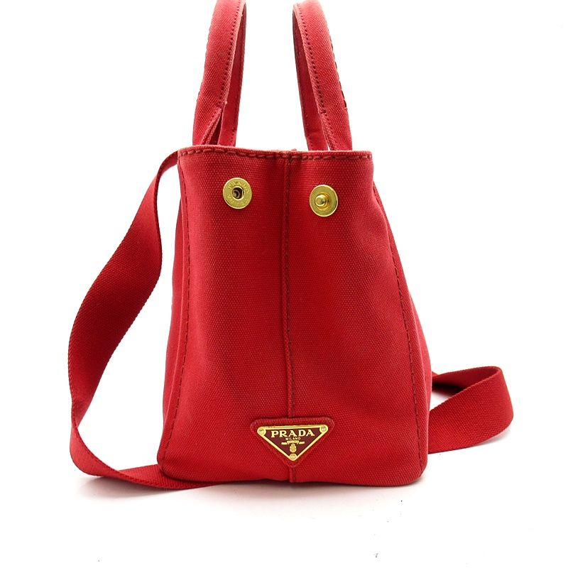 Prada Canapa 2-Way Tote TPM Canvas Handbag — view 5