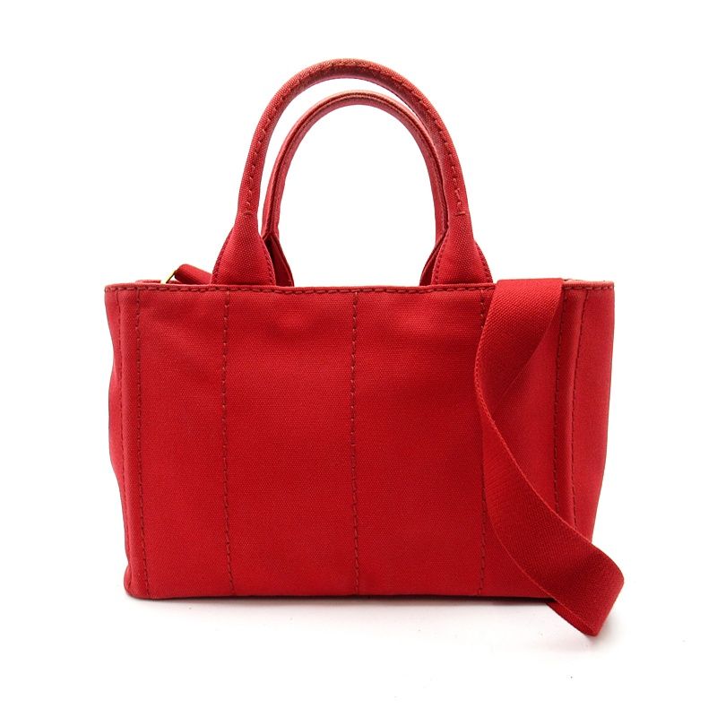 Prada Canapa 2-Way Tote TPM Canvas Handbag — view 4