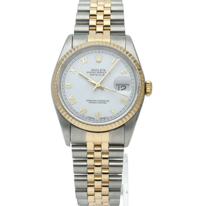 Rolex Datejust Watch 18K Yellow Gold SS White — view 2