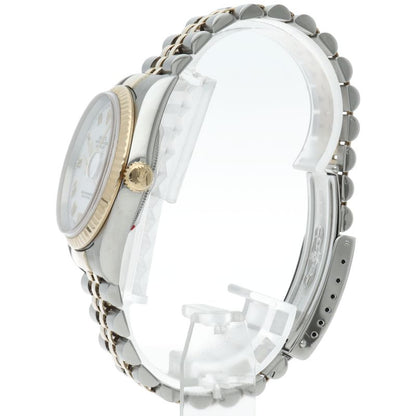Rolex Datejust Watch 18K Yellow Gold SS White — view 3