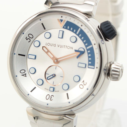 Louis Vuitton Tambour Street Diver Automatic Watch Silver Dial Pacific — view 4