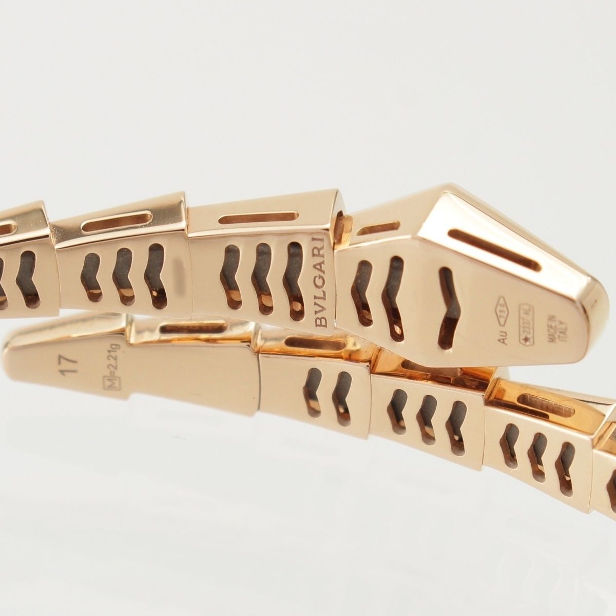Bvlgari Serpenti Vipa Pink Gold 18K Bangle Bracelet 17 — view 7