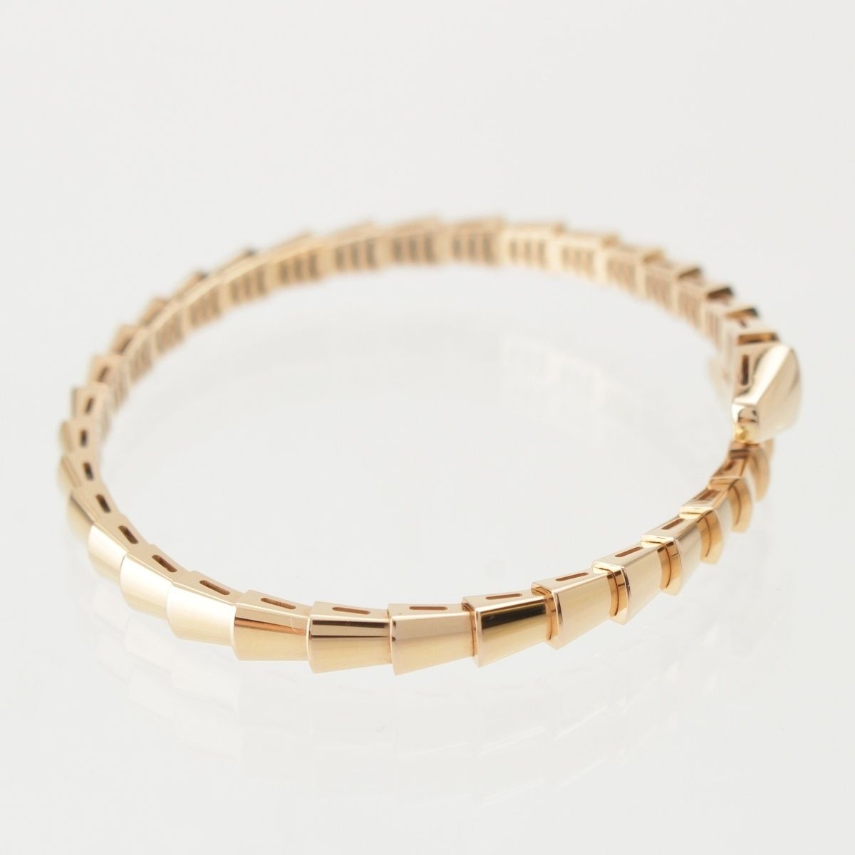 Bvlgari Serpenti Vipa Pink Gold 18K Bangle Bracelet 17 — view 4